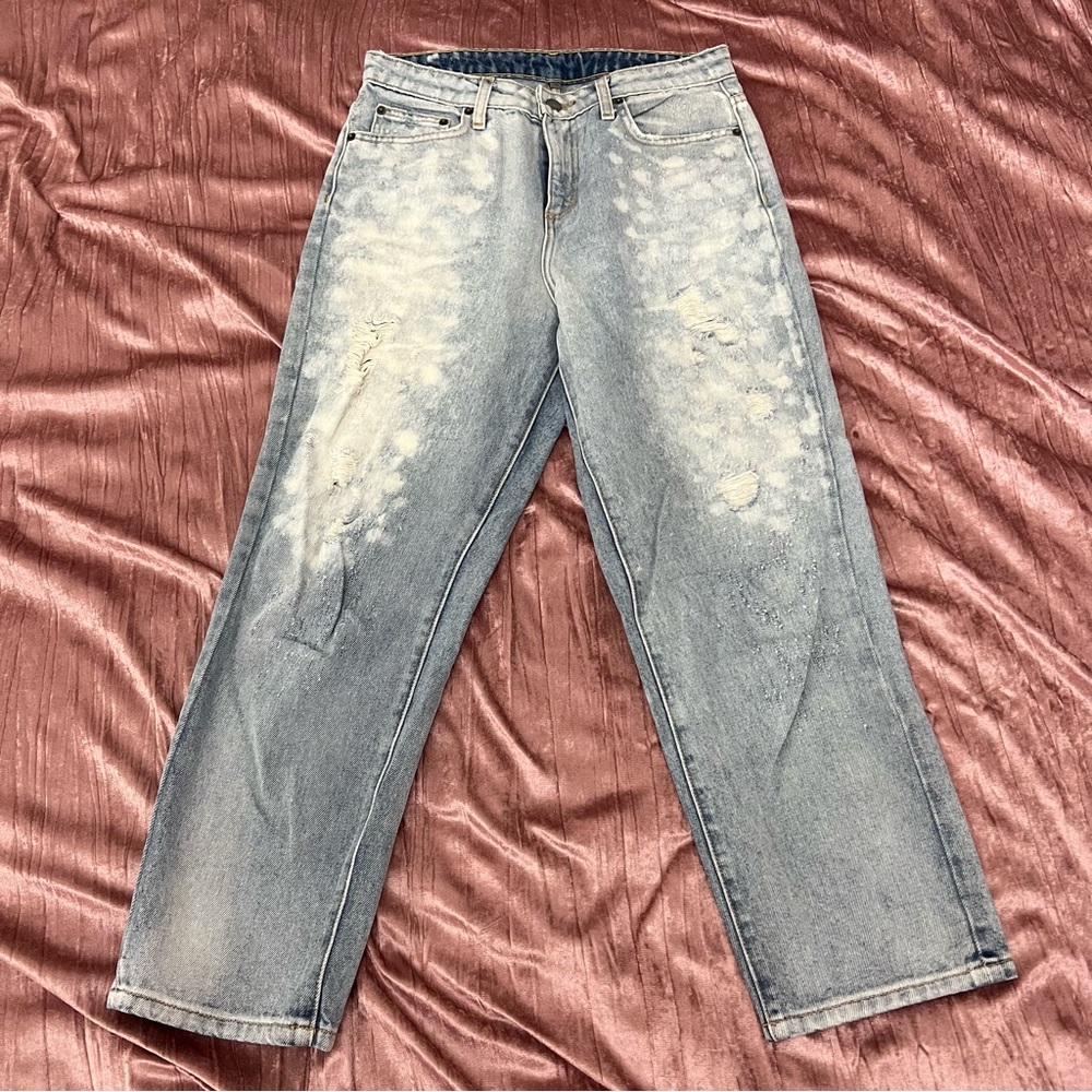 LF Carmar Distressed Wide Leg Jeans